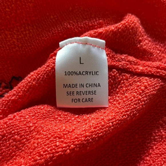 Wishlist Bright Coral Knit Star Sweater - Picture 7 of 8